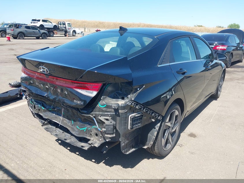 2023 Hyundai Elantra VIN KMHLN4AJXPU080743 IAAI salvage auction — REAR END, Salvage Title, sold $7,500 on 2026-07-08 (photo 4)