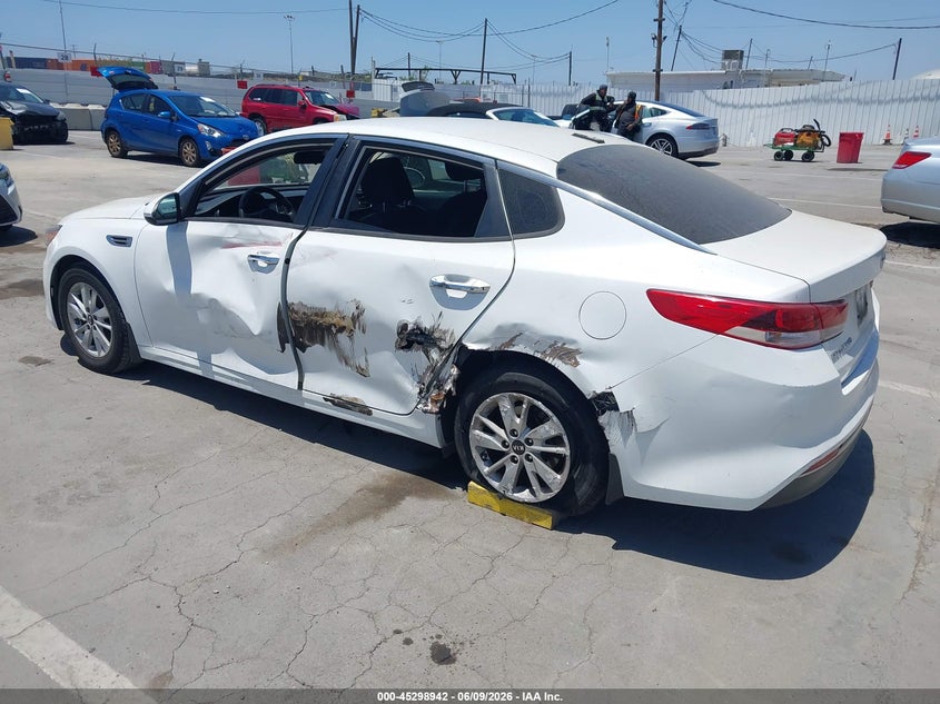 2016 Kia Optima VIN KNAGT4L32G5095724 IAAI salvage auction — REAR END, Salvage Title, sold $825 on 2026-07-08 (photo 3)
