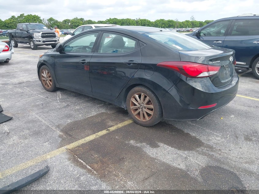 2014 Hyundai Elantra VIN KMHDH4AE5EU041621 IAAI salvage auction — THEFT, Salvage Title, sold $950 on 2026-07-16 (photo 3)