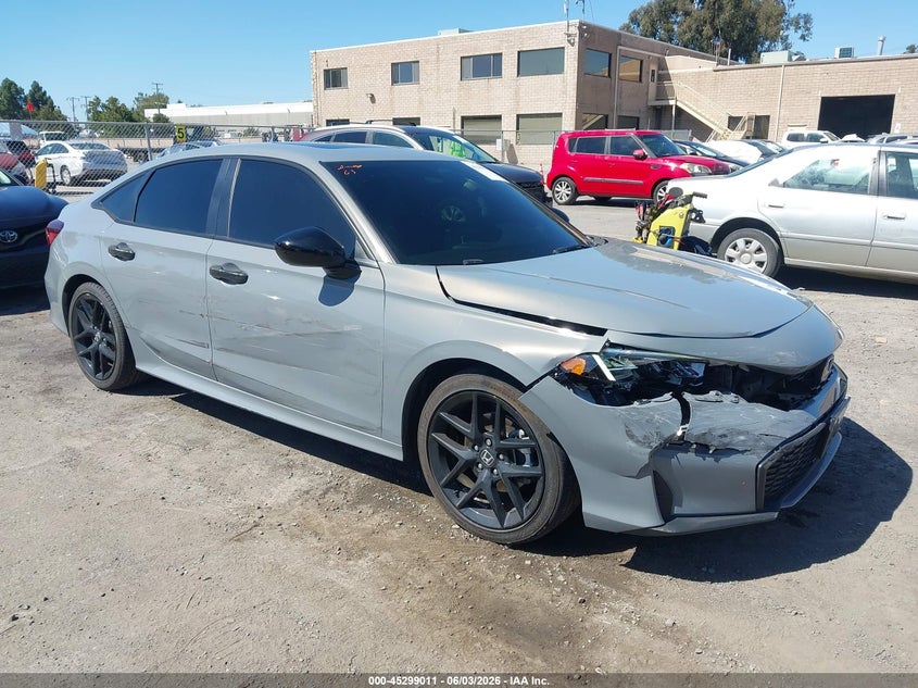 2025 Honda Civic VIN 2HGFE4F89SH325651 IAAI salvage auction — RIGHT FRONT, Salvage Title, sold $7,300 on 2026-07-29 (photo 1)
