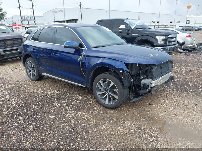 2022 Audi Q5 VIN WA1EAAFY3N2115395 IAAI salvage auction — FRONT END, Salvage Title, sold $13,000 on 2026-07-09 (photo 1)