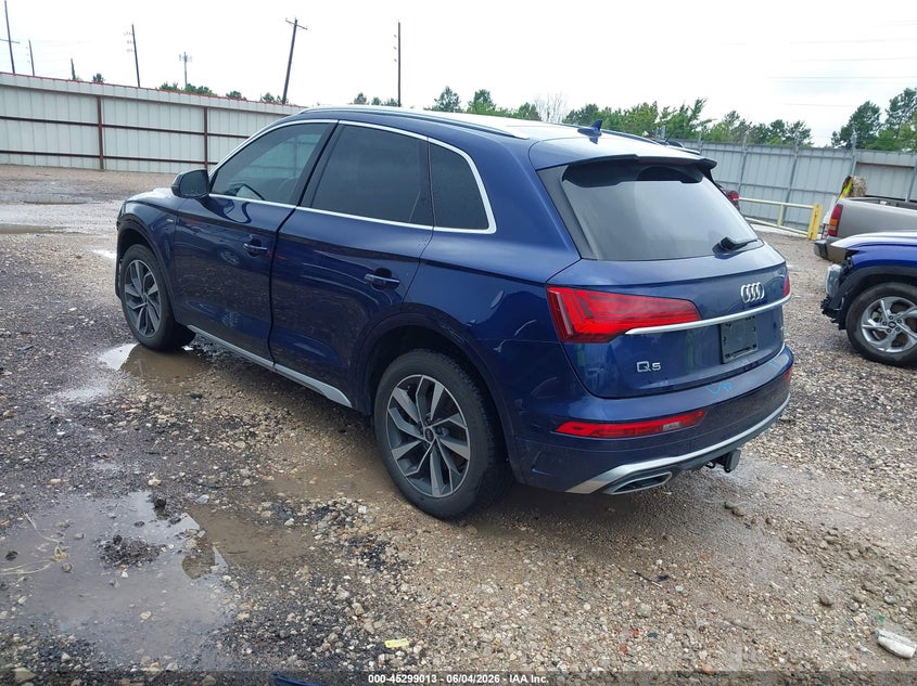 2022 Audi Q5 VIN WA1EAAFY3N2115395 IAAI salvage auction — FRONT END, Salvage Title, sold $13,000 on 2026-07-09 (photo 3)