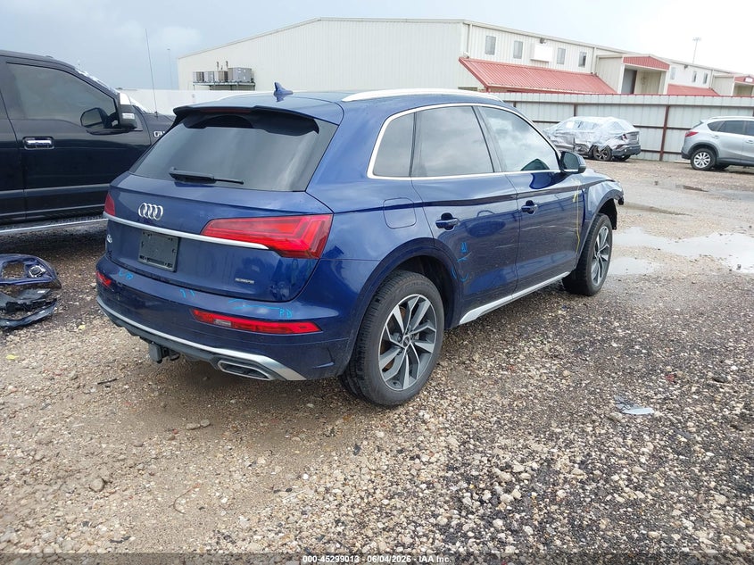 2022 Audi Q5 VIN WA1EAAFY3N2115395 IAAI salvage auction — FRONT END, Salvage Title, sold $13,000 on 2026-07-09 (photo 4)