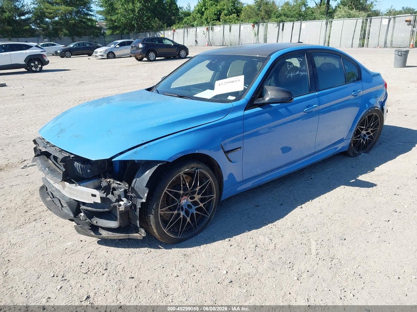 2018 BMW M3 VIN WBS8M9C52J5J79447 IAAI salvage auction — FRONT & REAR, Salvage (New Jersey), sold $22,200 on 2026-08-03 (photo 2)