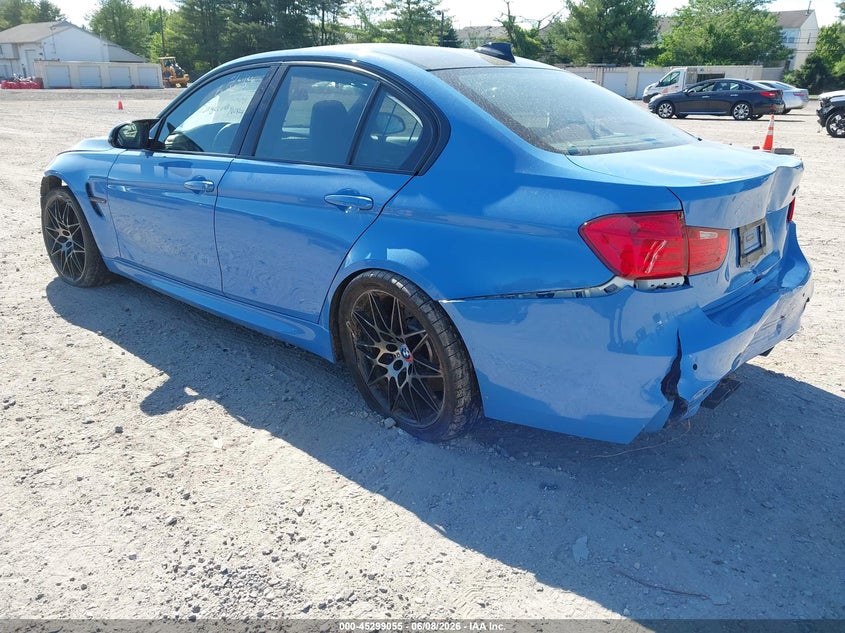 2018 BMW M3 VIN WBS8M9C52J5J79447 IAAI salvage auction — FRONT & REAR, Salvage (New Jersey), sold $22,200 on 2026-08-03 (photo 3)