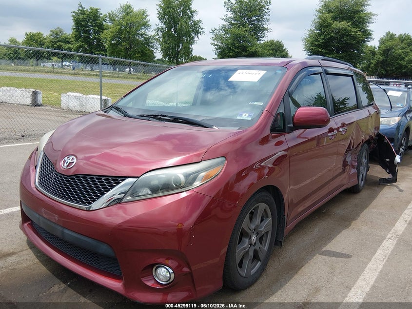 2017 Toyota Sienna VIN 5TDXZ3DC5HS828967 IAAI salvage auction — LEFT SIDE, Salvage (New Jersey), sold $6,150 on 2026-07-27 (photo 2)