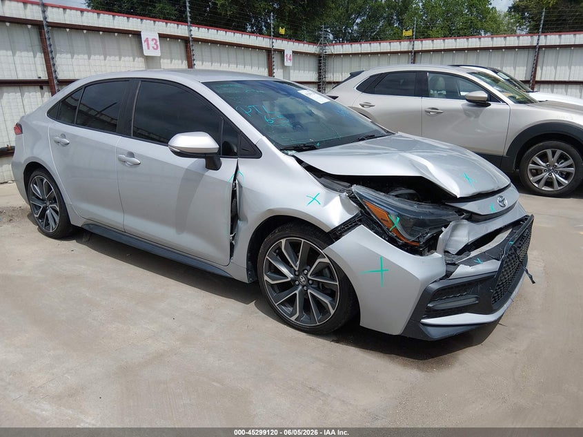 2022 Toyota Corolla VIN 5YFS4MCE6NP115503 IAAI salvage auction — FRONT END, Salvage (Texas), sold $1,050 on 2026-07-21 (photo 1)