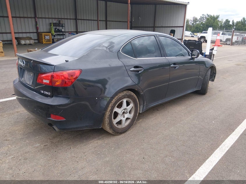 2006 Lexus Is 250 VIN JTHCK262265007652 IAAI salvage auction — FRONT END, Nrc Lienholder Repossession Paperwork (Mississippi), sold $400 on 2026-07-30 (photo 4)