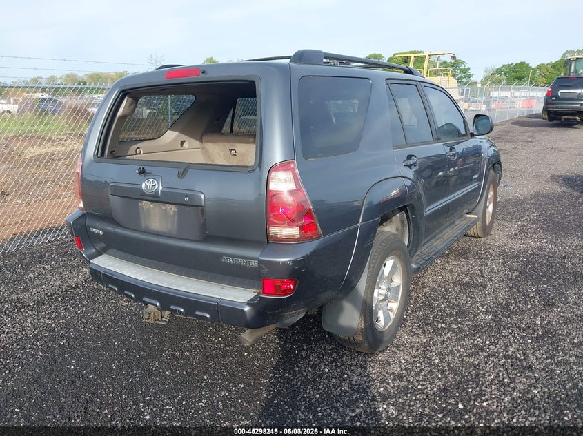 2005 Toyota 4runner VIN JTEZU17R858031359 IAAI salvage auction — UNKNOWN, Repossession Paperwork (South Carolina), sold $2,050 on 2026-07-14 (photo 4)