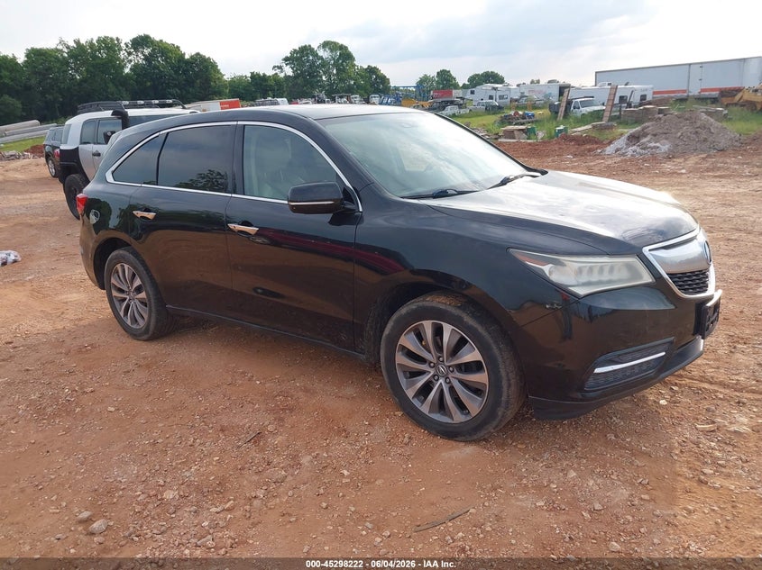 2015 Acura Mdx VIN 5FRYD4H43FB006776 IAAI salvage auction — HAIL, Salvage Title, sold $2,450 on 2026-08-03 (photo 1)