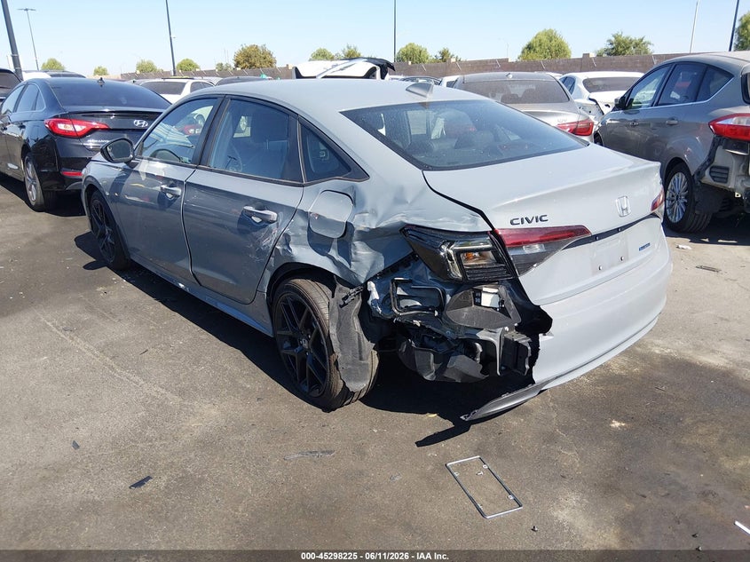 2026 Honda Civic VIN 2HGFE4F83TH315344 IAAI salvage auction — REAR END, Salvage Title, sold $11,400 on 2026-07-31 (photo 3)