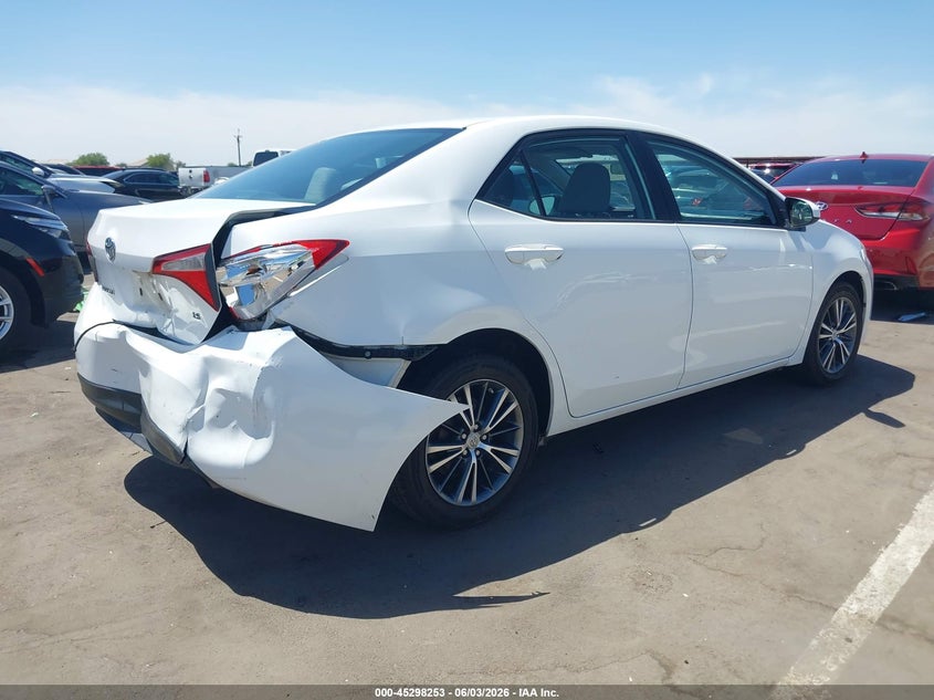 2016 Toyota Corolla VIN 5YFBURHE5GP400282 IAAI salvage auction — REAR END, Salvage Title, sold $3,675 on 2026-07-07 (photo 4)
