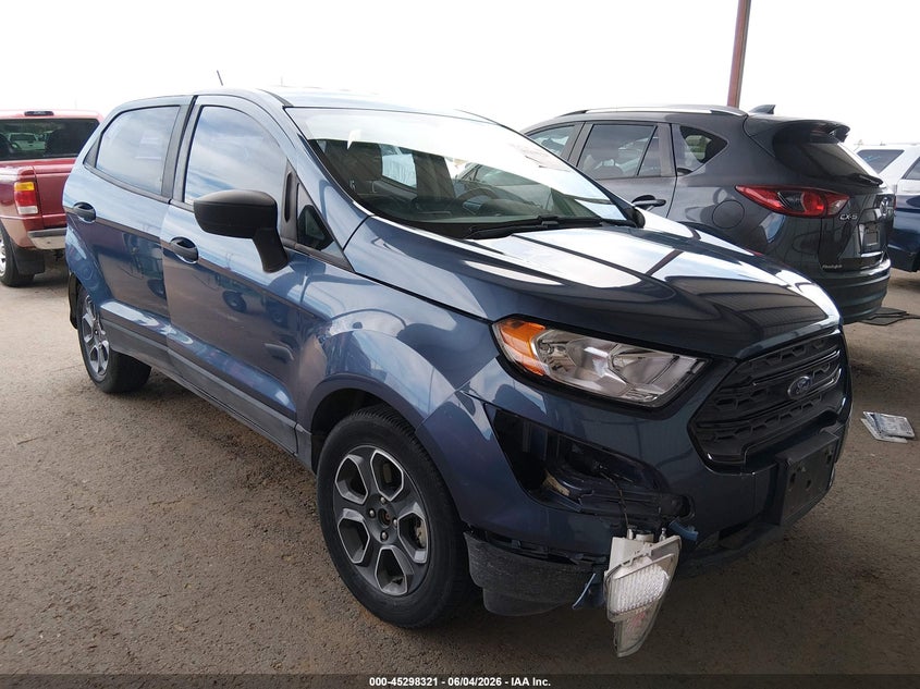 2021 Ford Ecosport VIN MAJ3S2FE2MC450555 IAAI salvage auction — FRONT END, Salvage Title, sold $1,050 on 2026-07-29 (photo 1)