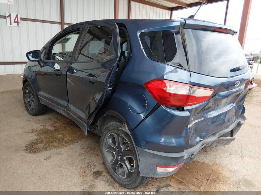 2021 Ford Ecosport VIN MAJ3S2FE2MC450555 IAAI salvage auction — FRONT END, Salvage Title, sold $1,050 on 2026-07-29 (photo 3)