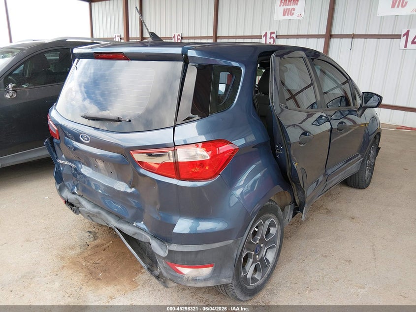 2021 Ford Ecosport VIN MAJ3S2FE2MC450555 IAAI salvage auction — FRONT END, Salvage Title, sold $1,050 on 2026-07-29 (photo 4)