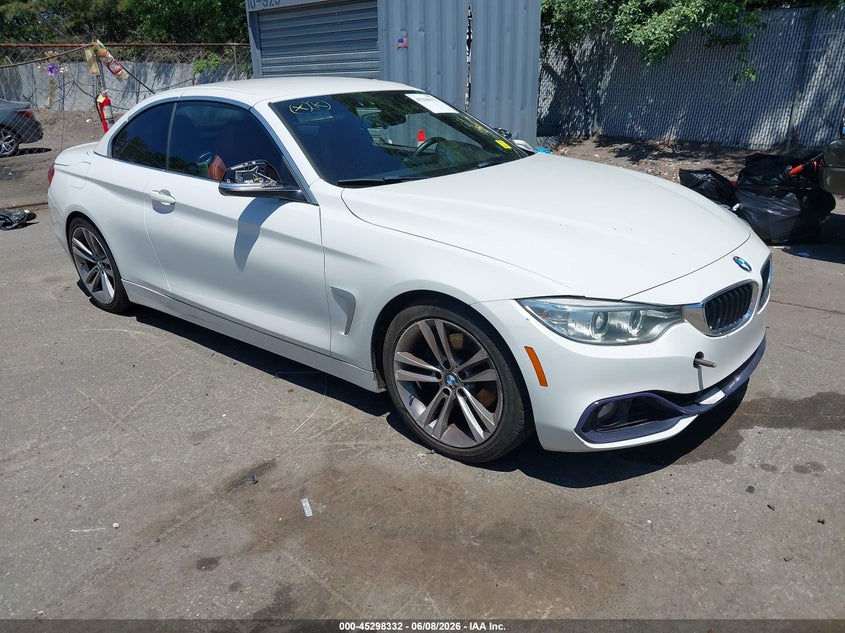2015 BMW 4er VIN WBA3V5C56FP751815 IAAI salvage auction — LEFT SIDE, Wait Title, sold $2,150 on 2026-08-05 (photo 1)