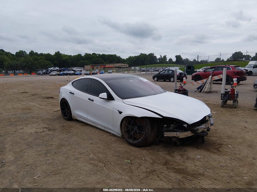 2021 Tesla Model s VIN 5YJSA1E56MF435452 IAAI salvage auction — FRONT END, Salvage Title, sold $8,500 on 2026-07-09 (photo 1)