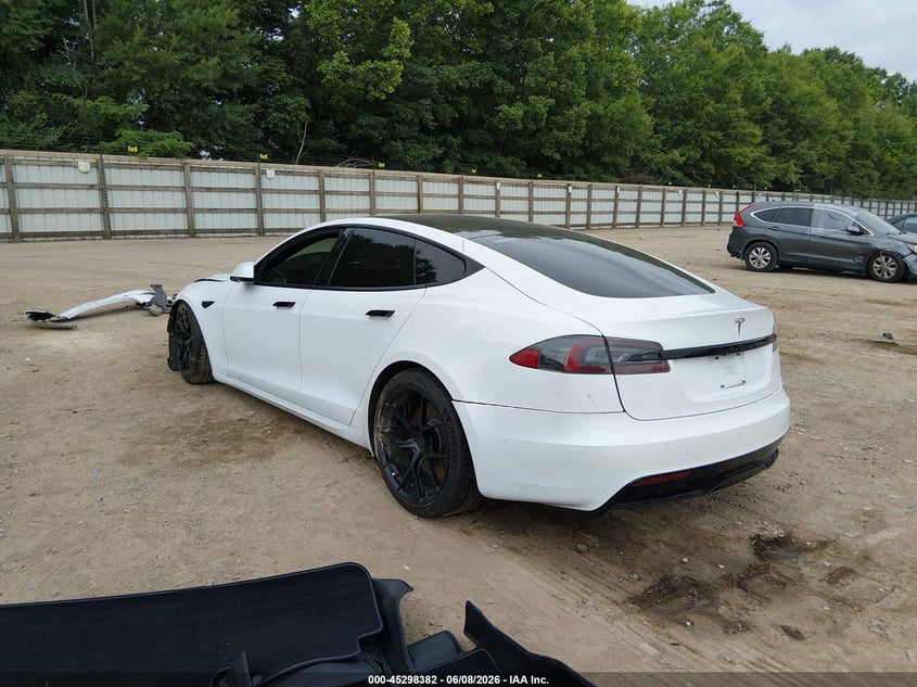 2021 Tesla Model s VIN 5YJSA1E56MF435452 IAAI salvage auction — FRONT END, Salvage Title, sold $8,500 on 2026-07-09 (photo 3)