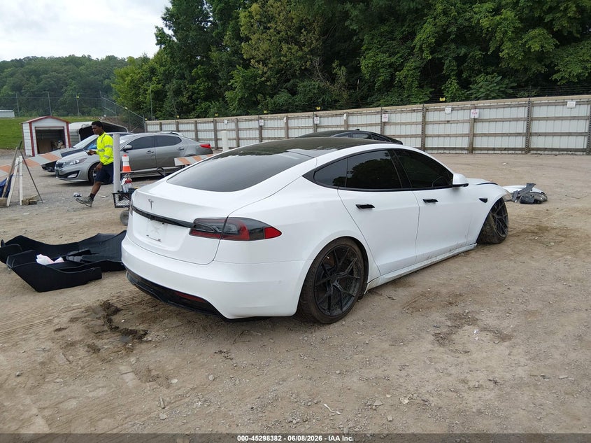 2021 Tesla Model s VIN 5YJSA1E56MF435452 IAAI salvage auction — FRONT END, Salvage Title, sold $8,500 on 2026-07-09 (photo 4)