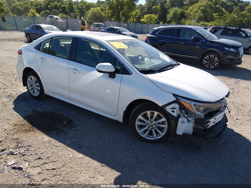 2025 Toyota Corolla VIN JTDBCMFE1SJ043477 IAAI salvage auction — FRONT END, Salvage Title, sold $10,300 on 2026-07-12 (photo 1)