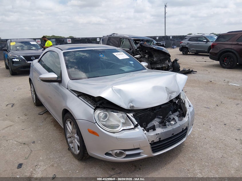 2009 Volkswagen Eos VIN WVWFA71F79V014464 IAAI salvage auction — FRONT END, Salvage (Texas), sold $850 on 2026-07-14 (photo 1)