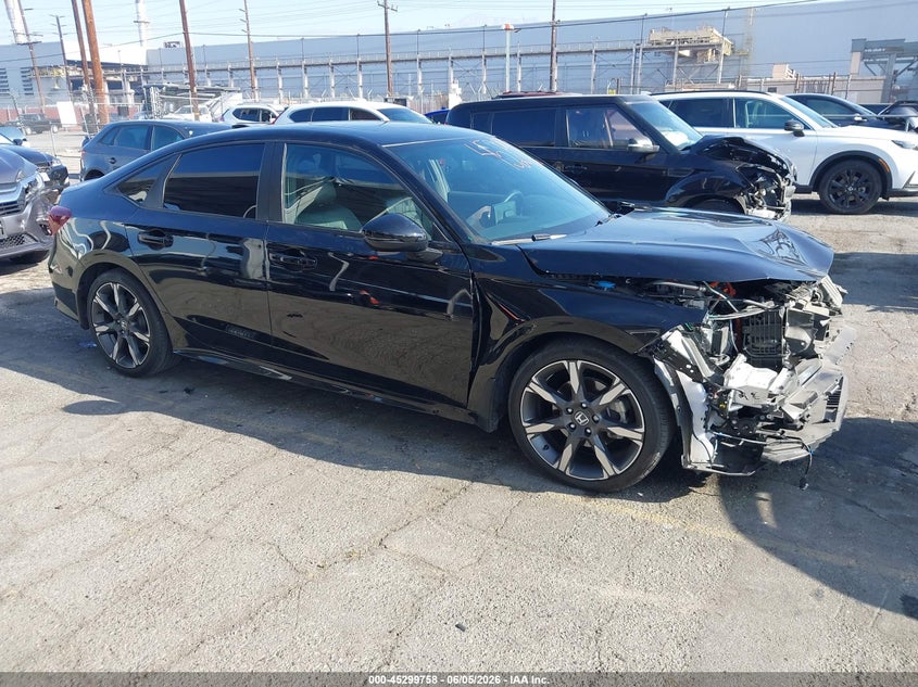 2025 Honda Civic VIN 2HGFE4F81SH328575 IAAI salvage auction — FRONT END, Salvage (California), sold $7,300 on 2026-07-28 (photo 1)