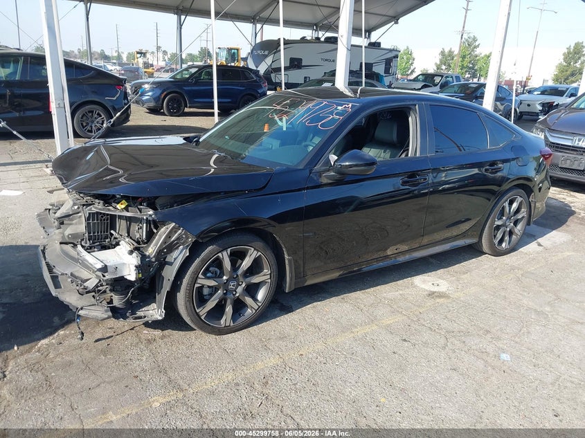 2025 Honda Civic VIN 2HGFE4F81SH328575 IAAI salvage auction — FRONT END, Salvage (California), sold $7,300 on 2026-07-28 (photo 2)