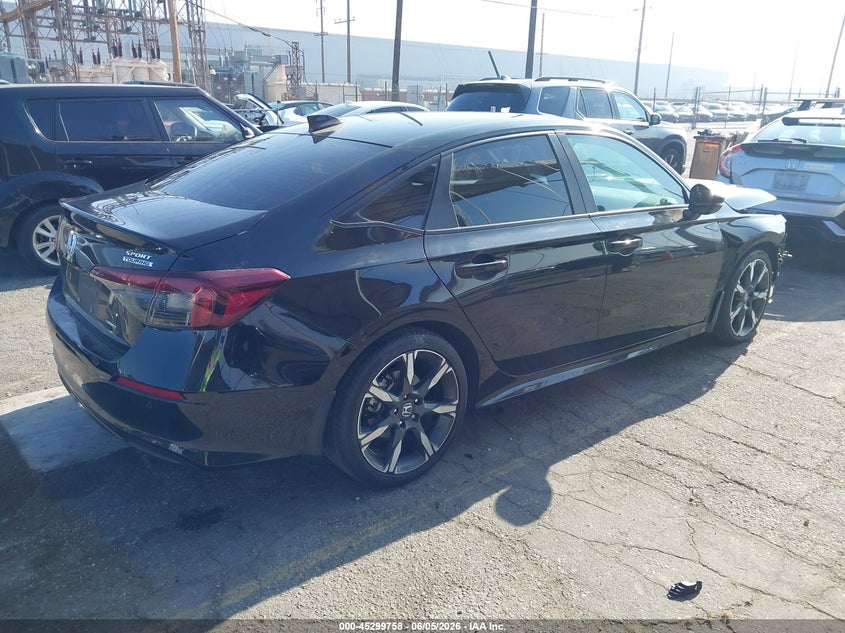 2025 Honda Civic VIN 2HGFE4F81SH328575 IAAI salvage auction — FRONT END, Salvage (California), sold $7,300 on 2026-07-28 (photo 4)