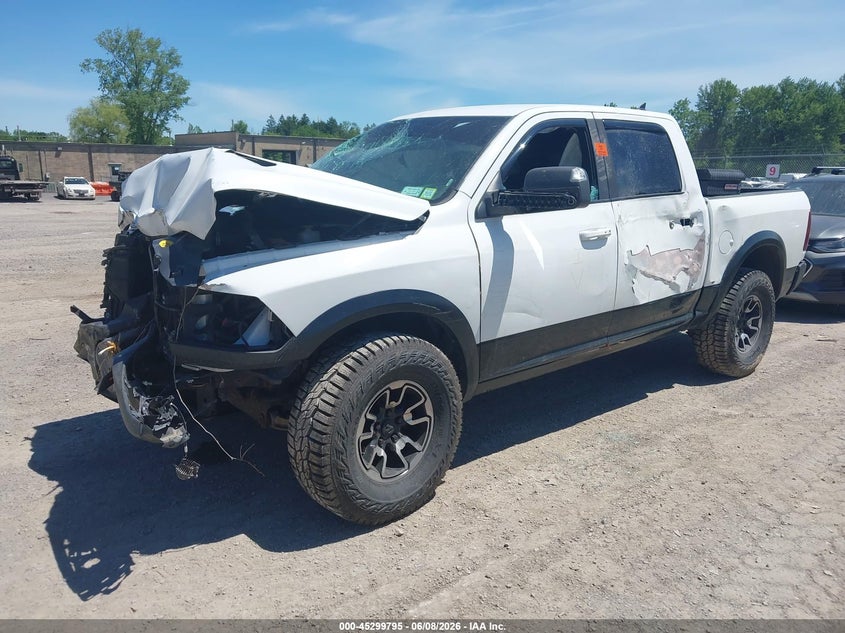 2018 Ram 1500 VIN 1C6RR7YT6JS122430 IAAI salvage auction — FRONT END, Salvage Title, sold $1,100 on 2026-10-01 (photo 2)