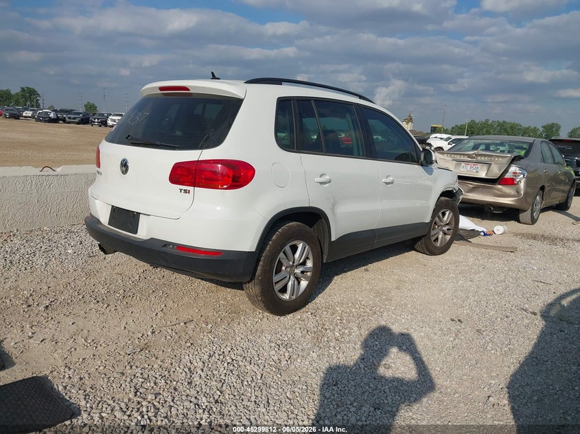 2016 Volkswagen Tiguan VIN WVGAV7AXXGW609237 IAAI salvage auction — FRONT END, Salvage (Ohio), sold $1,050 on 2026-07-22 (photo 4)