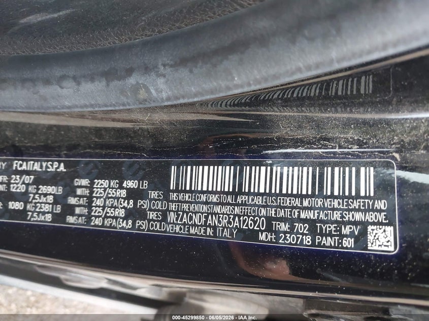 2024 Dodge Hornet VIN ZACNDFAN3R3A12620 IAAI salvage auction — LEFT REAR, Salvage Title, sold $4,150 on 2026-08-21 (photo 9)