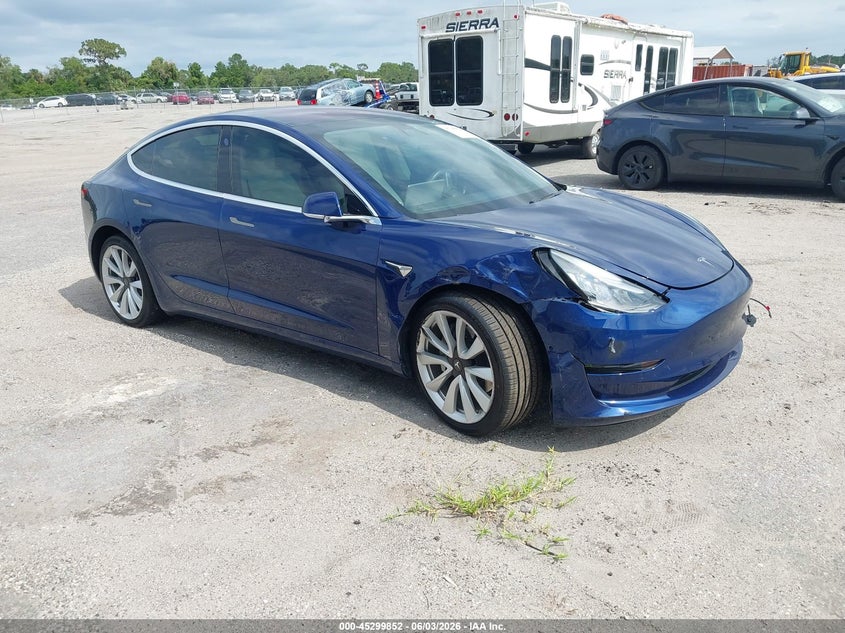 2018 Tesla Model 3 VIN 5YJ3E1EA3JF178171 IAAI salvage auction — FRONT & REAR, Salvage Title, sold $7,450 on 2026-07-09 (photo 1)