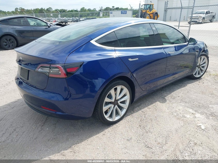 2018 Tesla Model 3 VIN 5YJ3E1EA3JF178171 IAAI salvage auction — FRONT & REAR, Salvage Title, sold $7,450 on 2026-07-09 (photo 4)