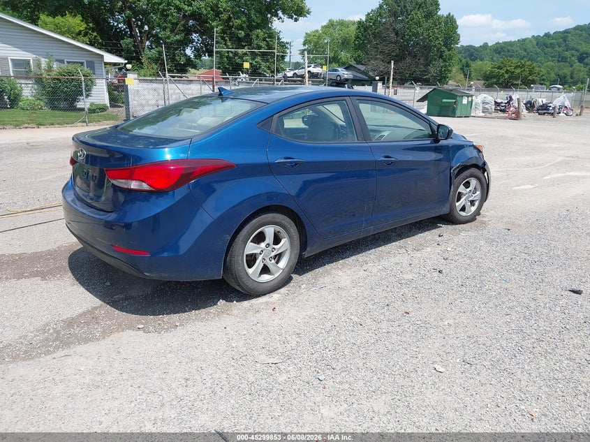 2015 Hyundai Elantra VIN KMHDH4AE8FU329828 IAAI salvage auction — RIGHT SIDE, Salvage (Ohio), sold $525 on 2026-07-20 (photo 4)