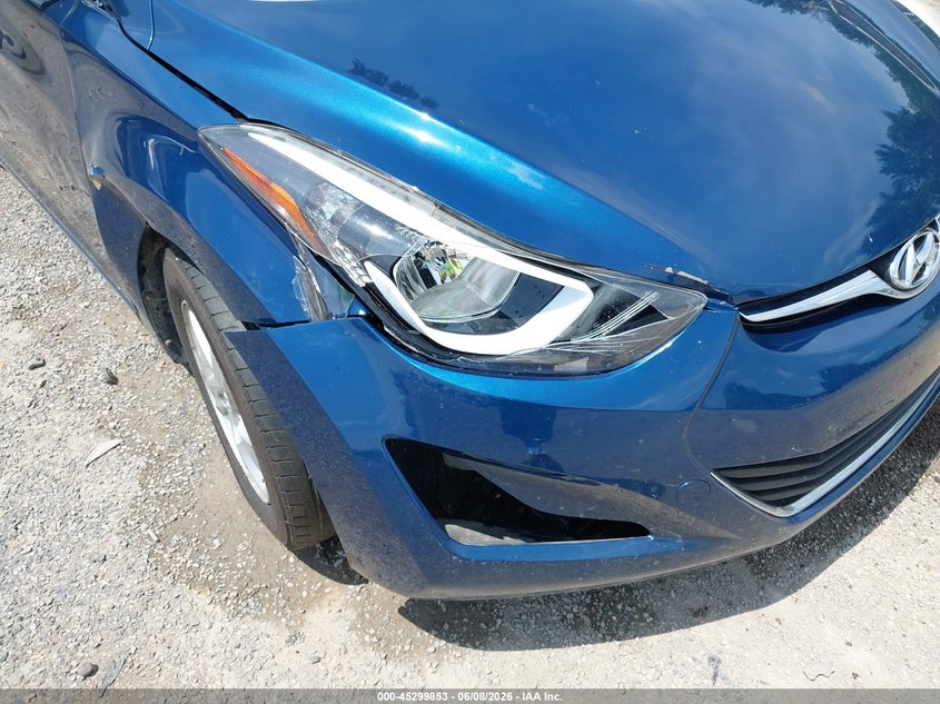 2015 Hyundai Elantra VIN KMHDH4AE8FU329828 IAAI salvage auction — RIGHT SIDE, Salvage (Ohio), sold $525 on 2026-07-20 (photo 6)