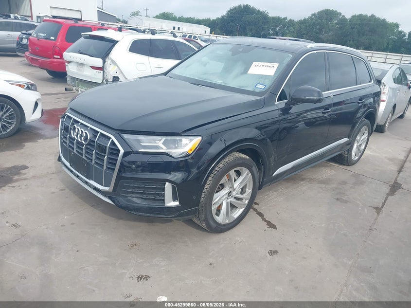 2021 Audi Q7 VIN WA1LJAF73MD020904 IAAI salvage auction — WATER/FLOOD, Salvage Title, sold $1,050 on 2026-07-21 (photo 2)