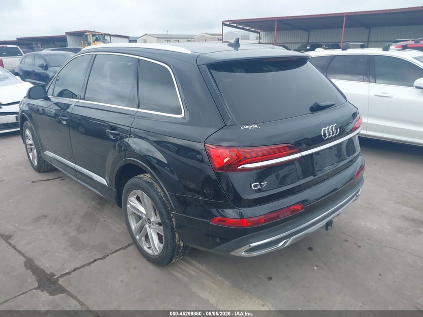 2021 Audi Q7 VIN WA1LJAF73MD020904 IAAI salvage auction — WATER/FLOOD, Salvage Title, sold $1,050 on 2026-07-21 (photo 3)