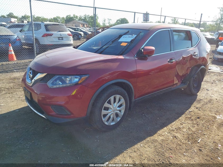2016 Nissan Rogue VIN JN8AT2MT0GW024029 IAAI salvage auction — LEFT SIDE, Salvage Title, sold $975 on 2026-07-16 (photo 2)