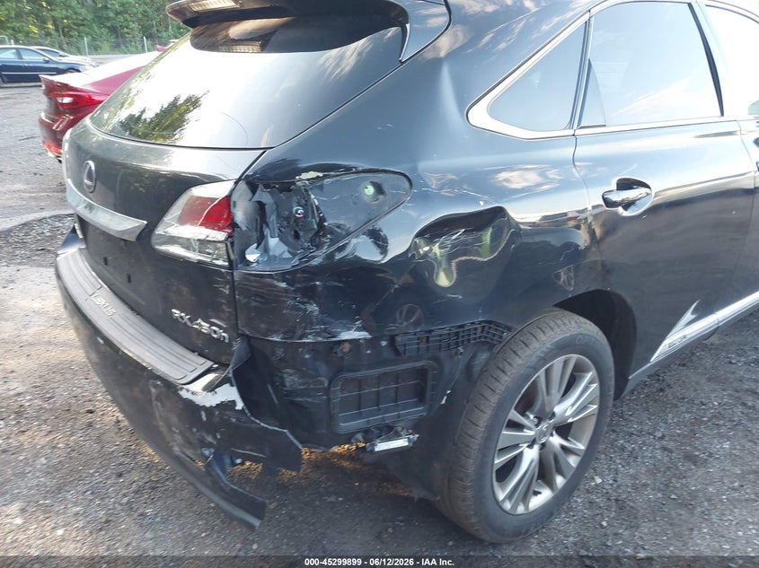 2013 Lexus Rx VIN JTJBC1BA6D2058133 IAAI salvage auction — RIGHT REAR, Salvage Title, sold $2,550 on 2026-07-29 (photo 6)