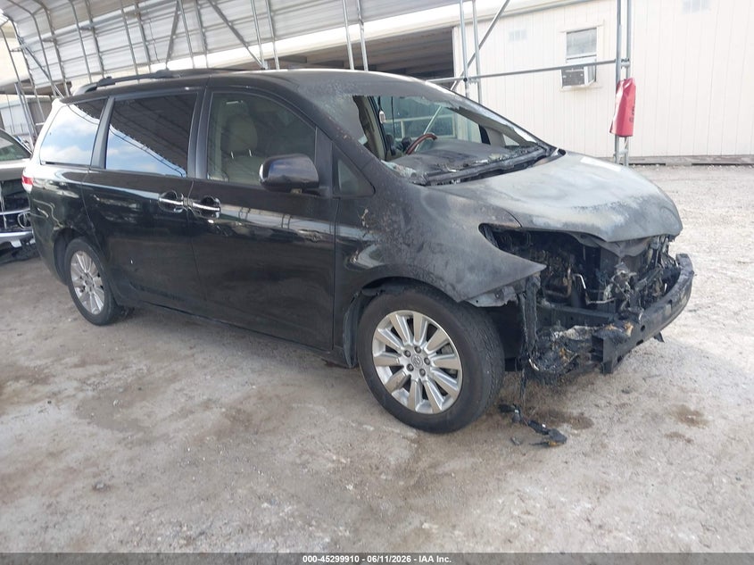 2011 Toyota Sienna VIN 5TDDK3DC5BS019371 IAAI salvage auction — ENGINE BURN, Salvage (Texas), sold $1,150 on 2026-07-13 (photo 1)