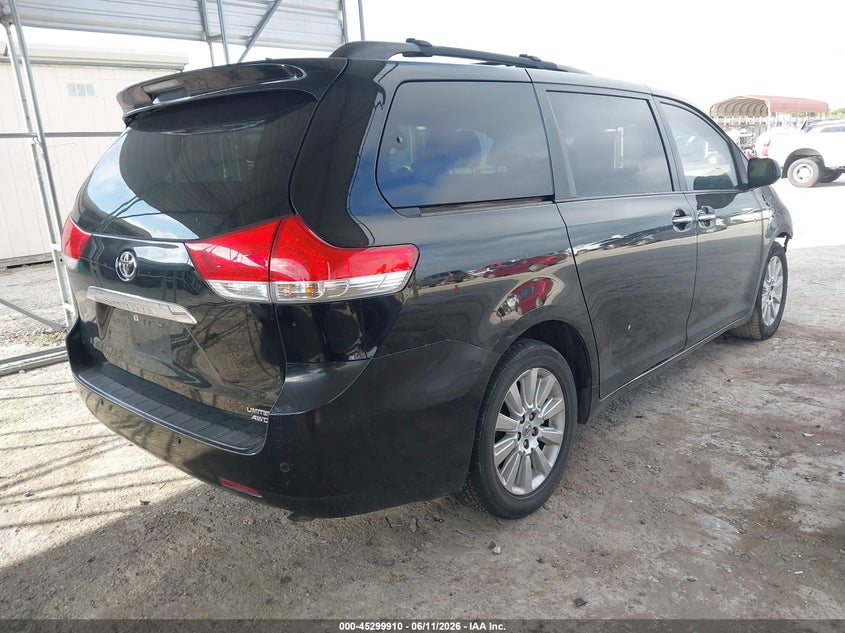 2011 Toyota Sienna VIN 5TDDK3DC5BS019371 IAAI salvage auction — ENGINE BURN, Salvage (Texas), sold $1,150 on 2026-07-13 (photo 4)