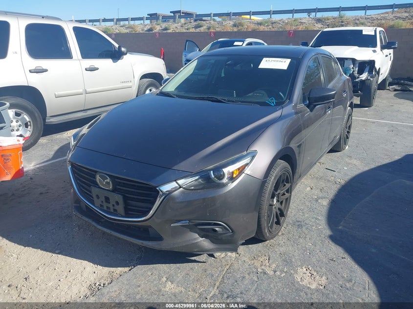 2018 Mazda 3 VIN 3MZBN1M32JM245771 IAAI salvage auction — LEFT FRONT, Salvage Title, sold $2,750 on 2026-07-29 (photo 2)