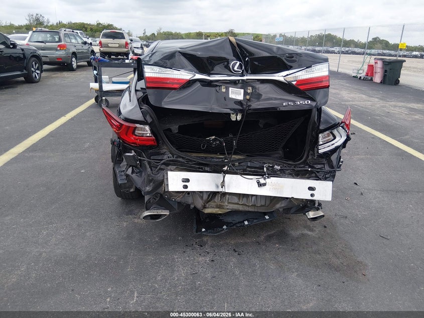 2018 Lexus ES VIN 58ABK1GGXJU111407 IAAI salvage auction — REAR END, Rebuildable (Florida), sold $7,350 on 2026-07-30 (photo 6)