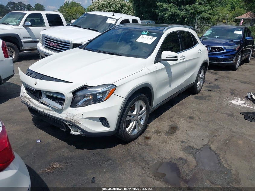 2016 Mercedes-benz Gla-klasse VIN WDCTG4GB8GJ252195 IAAI salvage auction — FRONT END, Salvage (North Carolina), sold $3,650 on 2026-07-30 (photo 2)