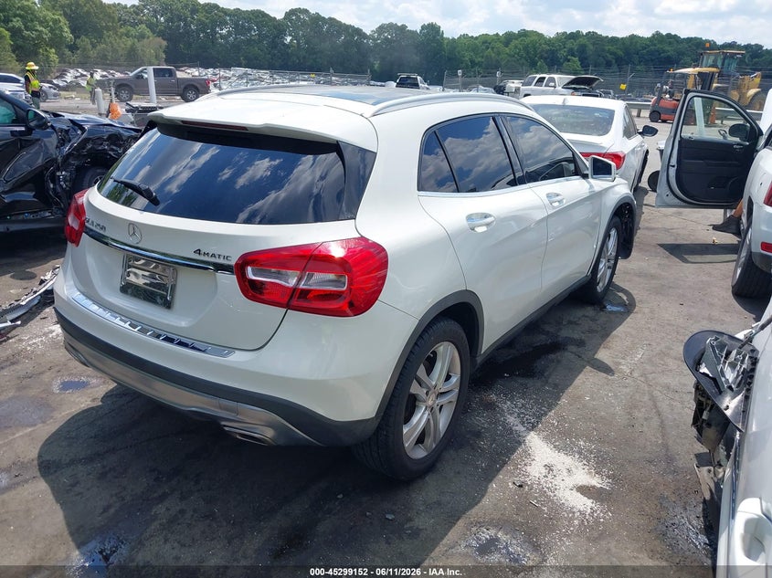 2016 Mercedes-benz Gla-klasse VIN WDCTG4GB8GJ252195 IAAI salvage auction — FRONT END, Salvage (North Carolina), sold $3,650 on 2026-07-30 (photo 4)