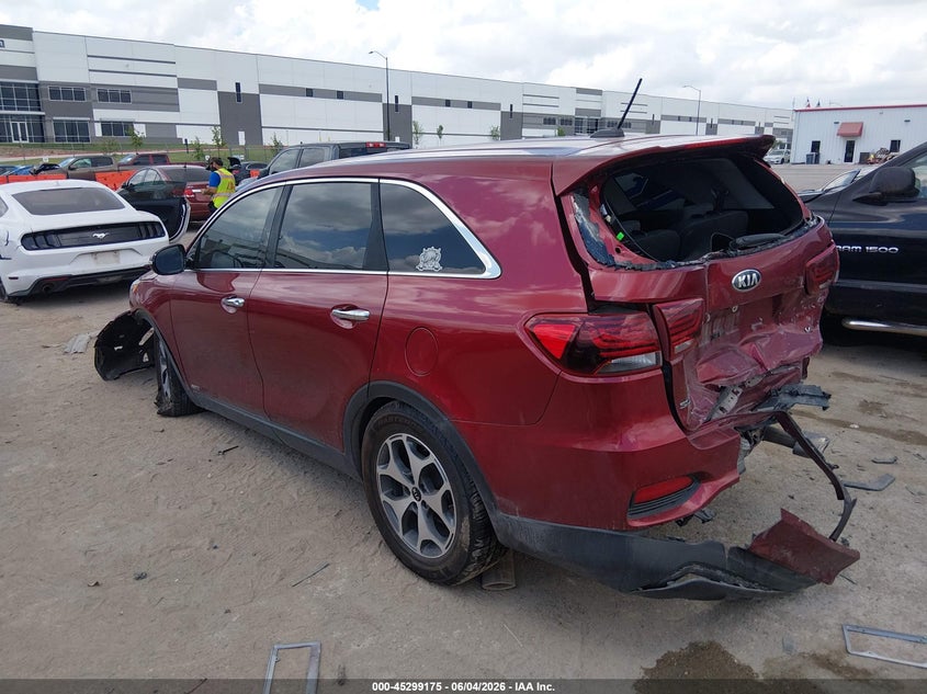2020 Kia Sorento VIN 5XYPGDA53LG614986 IAAI salvage auction — FRONT & REAR, Salvage Title, sold $1,325 on 2026-07-28 (photo 3)