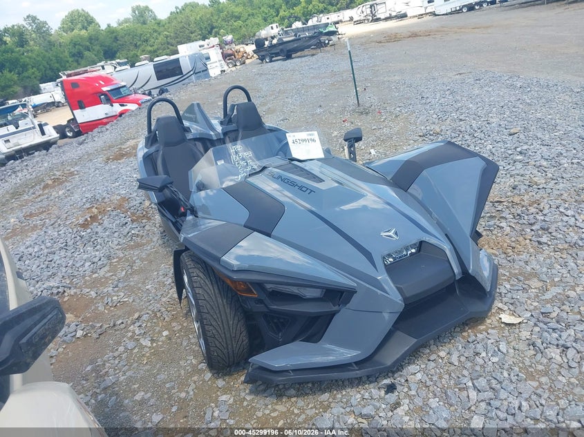 2023 Polaris Slingshot VIN 57XAAPHD5P8154515 IAAI salvage auction — LEFT FRONT, Salvage (Tennessee), sold $8,300 on 2026-07-15 (photo 1)