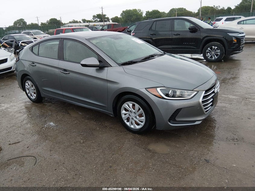 2017 Hyundai Elantra VIN KMHD74LF3HU400025 IAAI salvage auction — REAR END, Salvage Title, sold $1,950 on 2026-07-10 (photo 1)