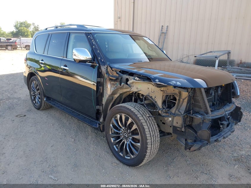 2022 Nissan Armada VIN JN8AY2CD9N9677594 IAAI salvage auction — FRONT END, Salvage Title, sold $18,500 on 2026-07-08 (photo 1)