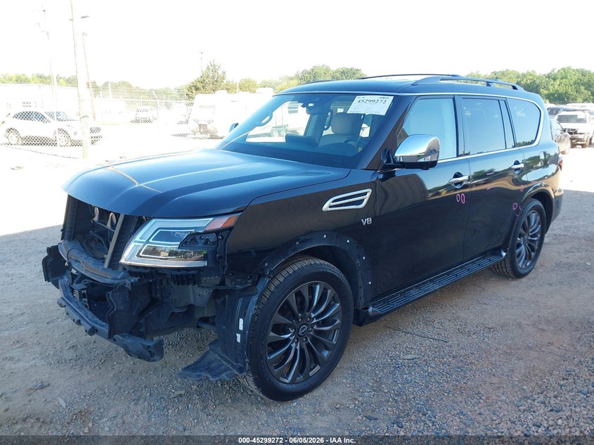 2022 Nissan Armada VIN JN8AY2CD9N9677594 IAAI salvage auction — FRONT END, Salvage Title, sold $18,500 on 2026-07-08 (photo 2)
